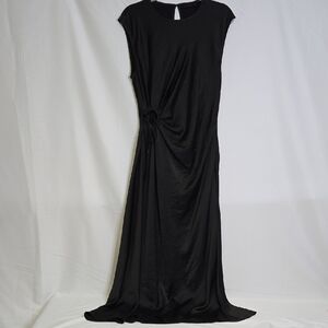 House Of Harlow 1960 Sleeveless Satin Slip Dress, Black, Women's Size Large